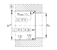 推力角接触球轴承 ZKLN1545-2RS-PE, 增加公差，双向，两侧唇密封