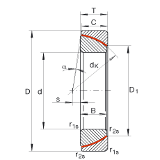 角接触关节轴承 GE90-SW, 根据 DIN ISO 12 240-2 标准，免维护