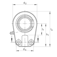 液压杆端轴承 GIHRK30-DO, 根据 DIN ISO 12 240-4 标准，带右旋螺纹夹紧装置，需维护