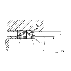 主轴轴承 HS7015-C-T-P4S, 调节，成对安装，接触角 α = 15°，限制公差