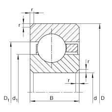 薄截面轴承 CSCA080, 深沟球轴承，类型C，运行温度 -54°C 到 +120°C