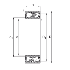 调心滚子轴承 F-803014.PRL, 两侧唇密封，用于连铸加工